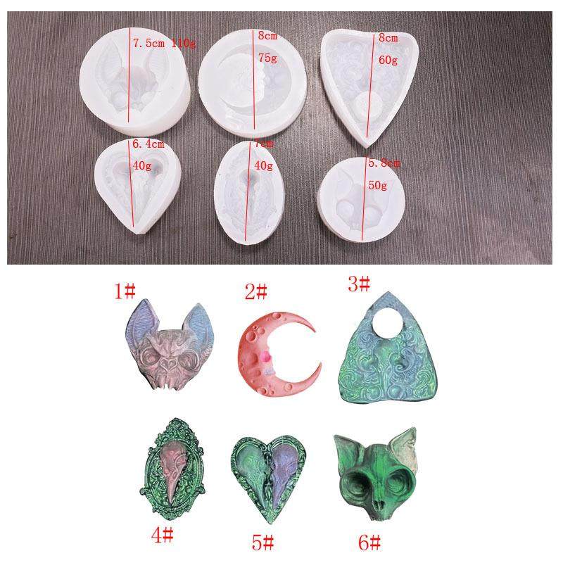 万圣节黑暗系鸟头恶魔月亮骷髅手工装饰盒摆件硅胶模具厂家,厨房/烹饪用具,烘焙模具,淘宝优惠券,粉丝福利购,淘宝优惠卷