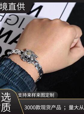 虎头表带手链士个性潮简约霸气复古女送友老虎手链工厂