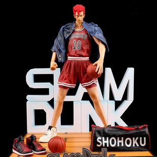 动漫灌篮手办湘北五虎全套高中樱木花道流川枫摆件男生日礼物周边