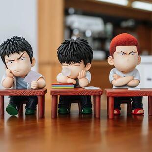潮玩灌篮高手 5款补考军团 手办公仔摆件灌篮高手车载模型彩盒