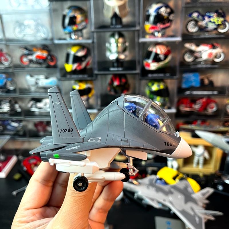 合金飞机模型中国军机Q版系列歼16战斗机成品摆件配合金支架