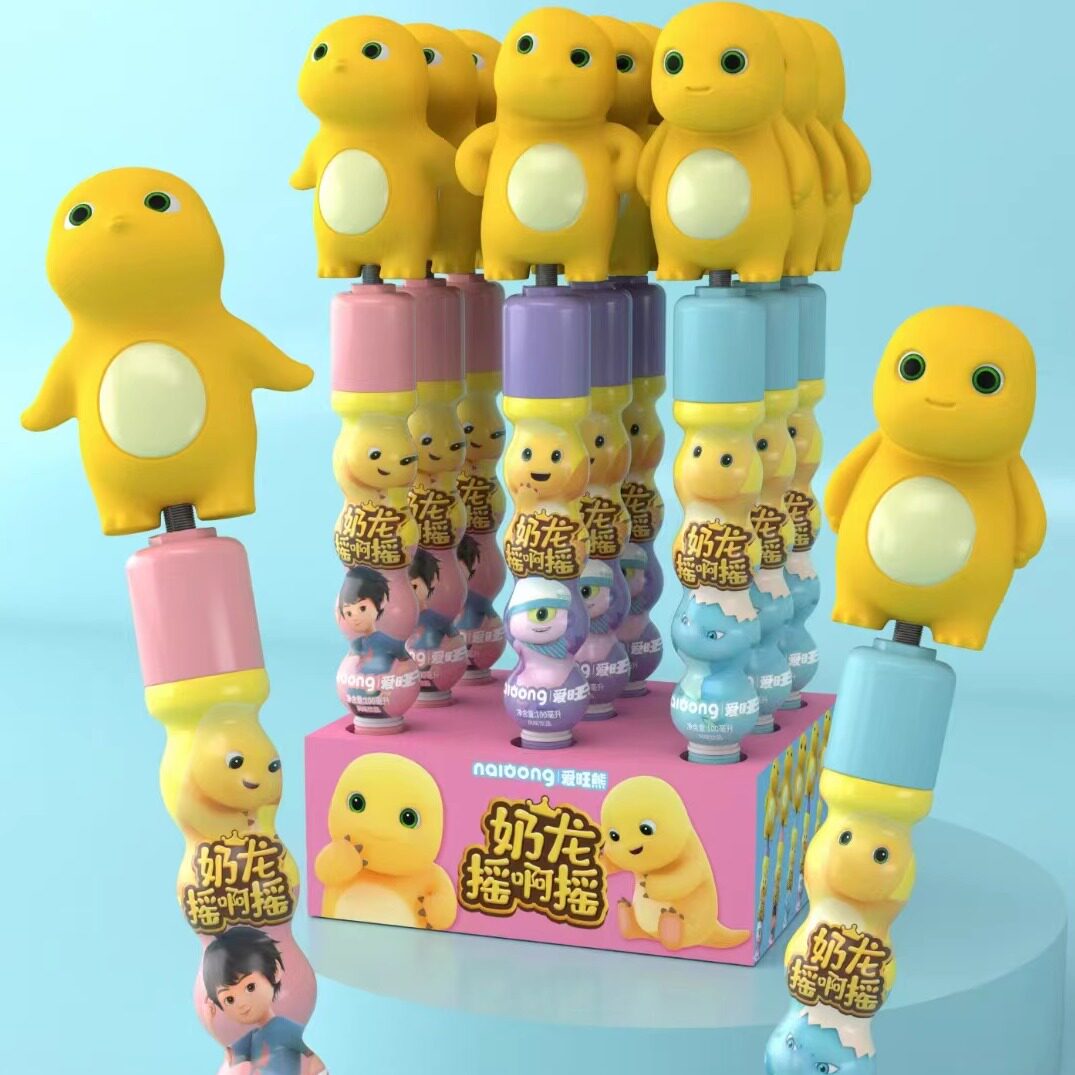 爱旺熊奶龙喷水玩具含乳饮料200ml瓶装儿童学生整箱批发