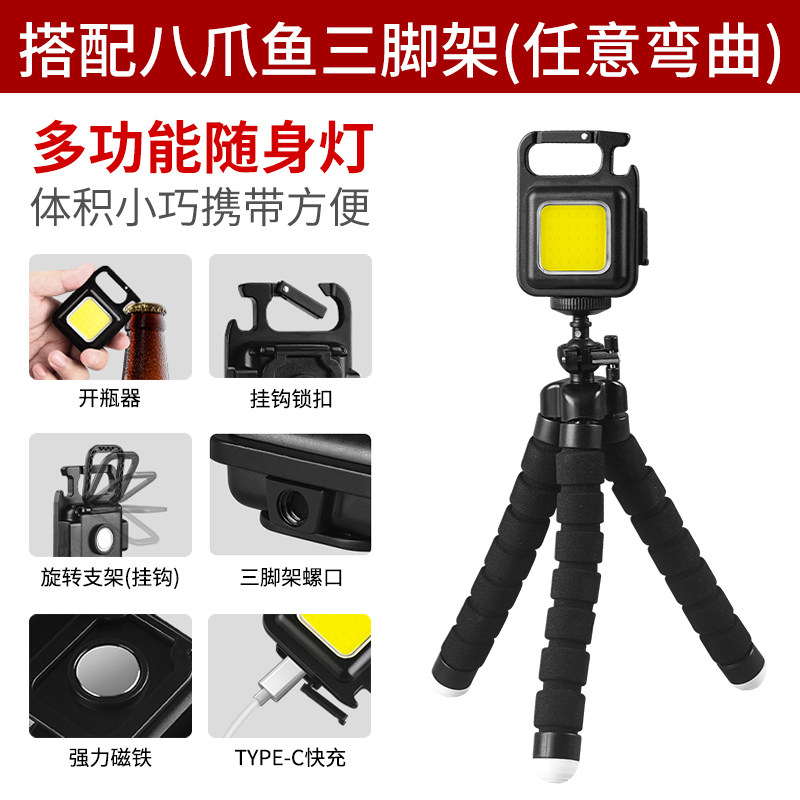 야외 휴대용 키 체인 빛 LED 강한 빛 작은 손전등 고휘도 미니 홈 조명 다기능 휴대용 조명