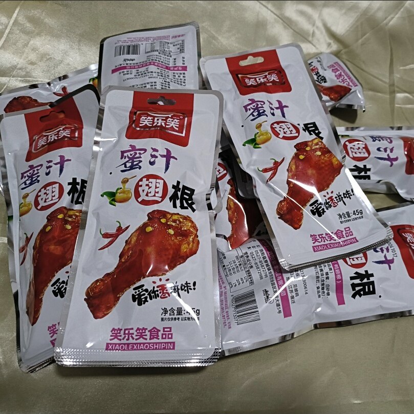 蜜汁鸭翅根45g*10袋蜂蜜味鸭小腿熟食卤味即食休闲小吃解馋零食品