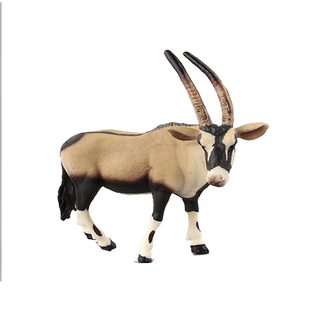 儿童仿真鹿模型羚羊玩具麋鹿梅花鹿驯鹿角马霍加坡非洲动物园摆件