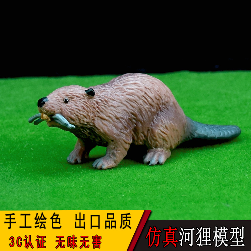 仿真河狸模型玩具儿童礼物海狸