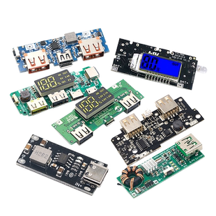 18650锂电池数显双USB电路板移动电源5V升压表头电源充电宝模块