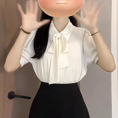 面试正装学生衬衫半身裙两件套夏