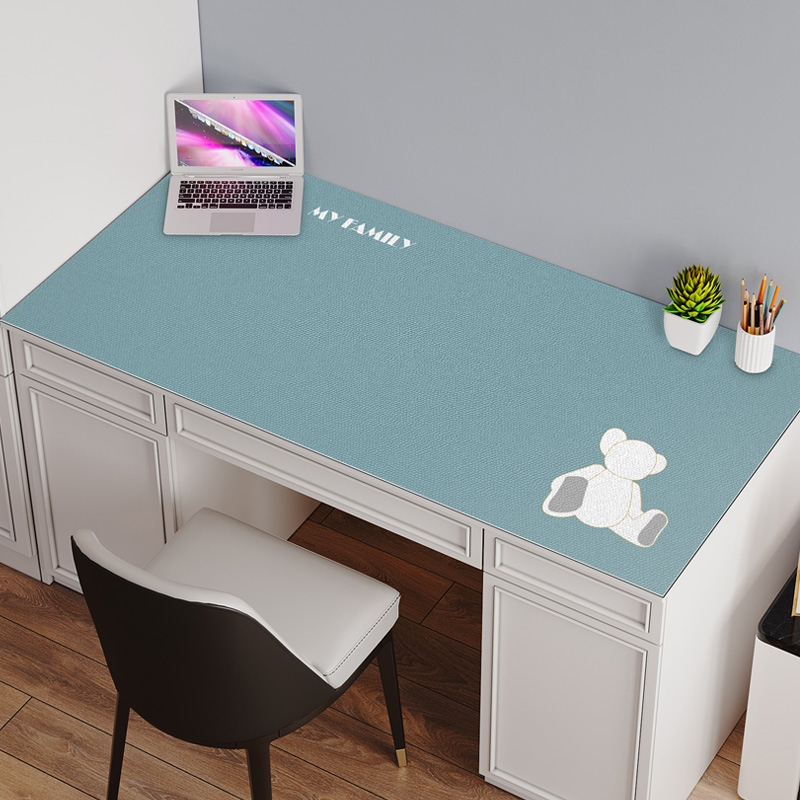 防水免洗电脑办公桌布ins风卡通儿童学习桌垫PVC皮革写字台书桌布