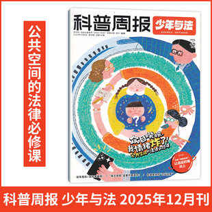 科普周报少年与法杂志2025年12/11/10月【全年/半年订阅】国家青少年9-15岁中小学生法治素养教育周报法律原来这么有趣漫画非过刊