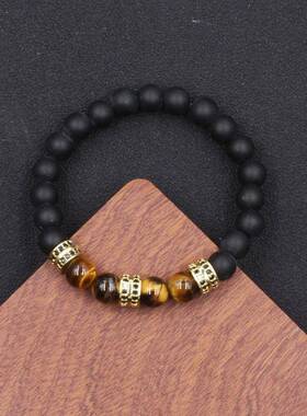 速卖通跨境外贸热销微镶圆柱隔片手链铜镶锆石饰品男士手镯