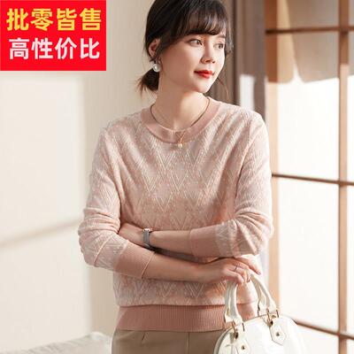 喜卉中老年女秋装洋派打底上衣2025新款妈妈春秋套头毛衣针织小衫