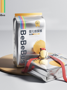 【4片】BeBeBus装仔金标纸尿裤试用装S/M/L透气尿不湿/限购3包c