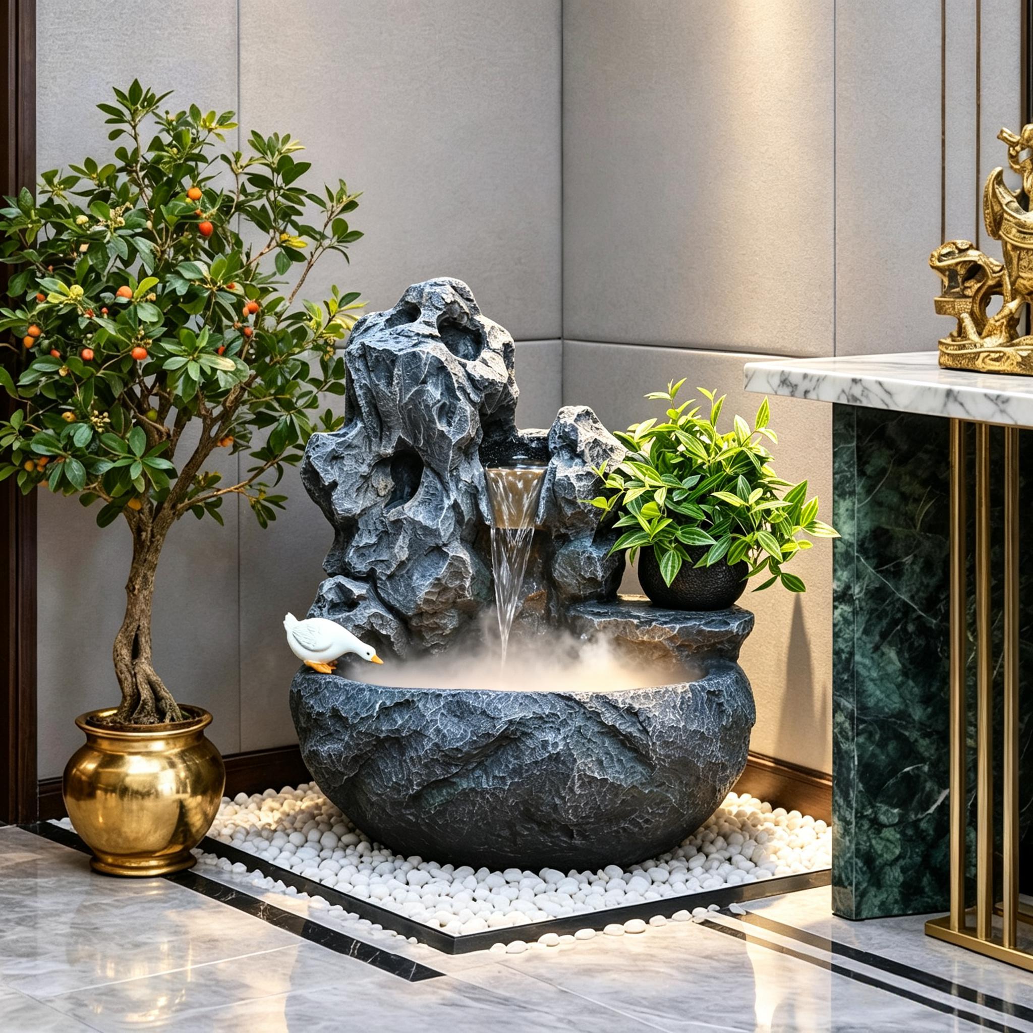 水系流水景观假山摆件自行循环水图片