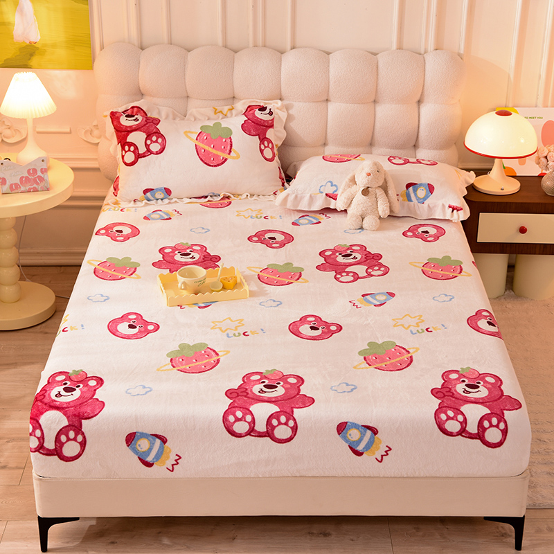 珊瑚床笠RAPIPETS加厚牛奶绒