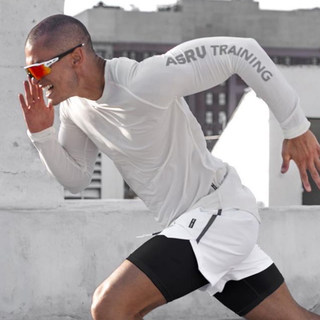 ASRV美式健身长袖男紧身衣服速干高弹力秋季跑步训练篮球运动T恤