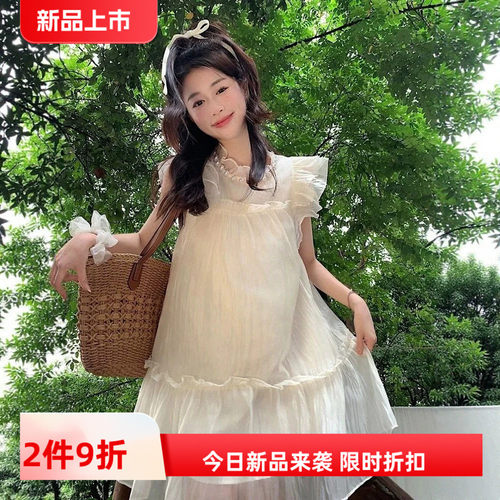法式甜美可爱减龄小飞袖连衣裙女夏季高级感气质仙女裙宽松短裙子