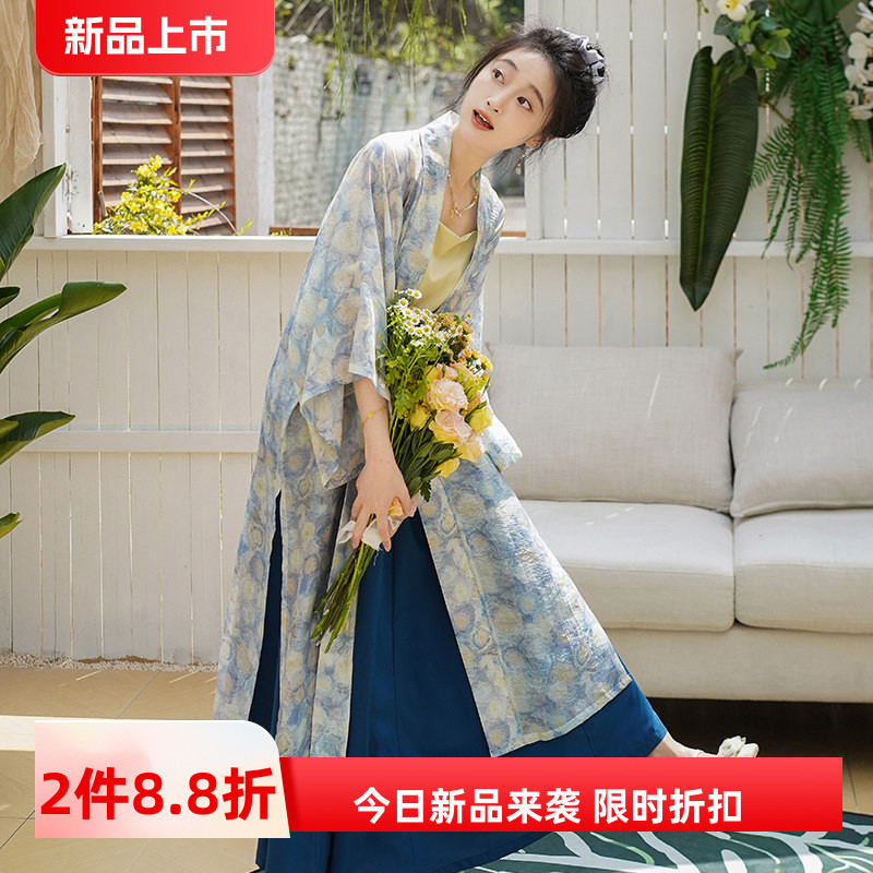 []洛竹原创汉服女宋制天丝长干寺改良宋裤汉元素夏日常通勤汉服新