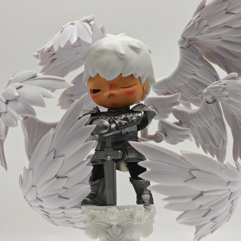 纯手工泡泡玛特小野天使改娃diy摆件盲盒礼物摆件生日礼物含礼盒