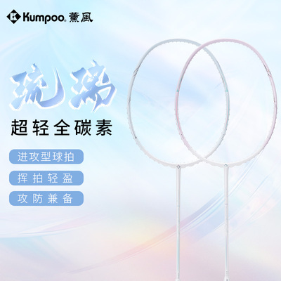 薰风2024新款专业羽毛球拍熏风琉璃全碳素纤维超轻专业训练球拍