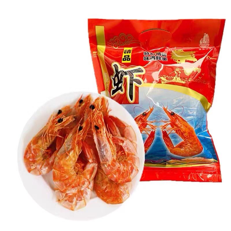 风干海虾干虾即食大号特大号对虾干海鲜干货孕妇天然食品烘烤500g