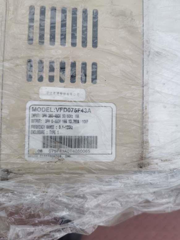 二手台达变频器VFD07K5F4A7.5W80V议价