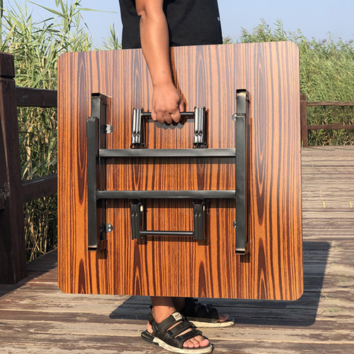 可折叠桌子家用餐桌可携式正方形出租屋小饭桌简易摆摊矮桌子四方