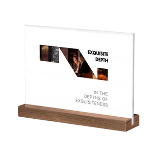 台卡实木桌牌a5亚克力菜单展示牌胡桃木底座餐桌立牌价目表桌面标价牌木质A4广告牌奶茶店餐厅酒店台签定制