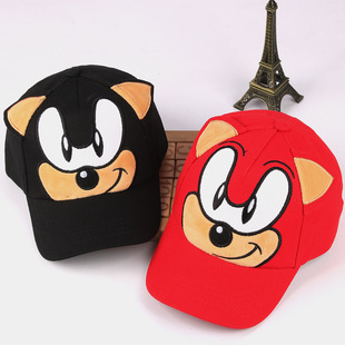刺猬索尼克音速小子超音鼠儿童帽子夏季新款中小童防晒鸭舌