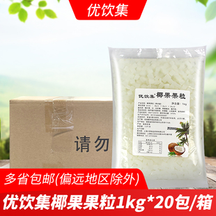 椰果原味椰果酱 袋装 珍珠奶茶甜品原料 20包 优饮集椰果果粒1Kg