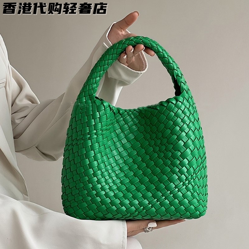 法国MKBM高质感手工编织包女新款百搭子母包时尚单肩手提菜篮子包