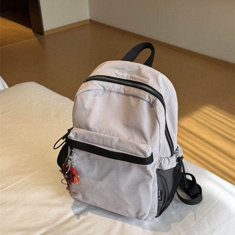 法国ZAMP新款百搭双肩包轻便休闲妈咪包极简风书包旅行背包百搭