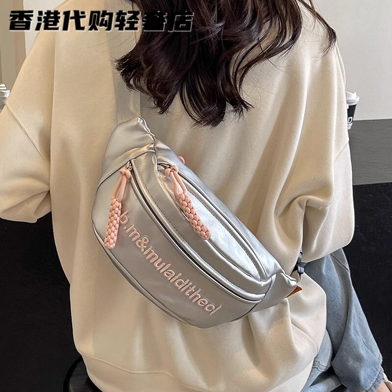 法国ZAMP斜挎腰包运动胸包真皮女包高级感日常户外出行旅游胸包男