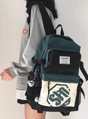 法国ZAMP专柜日系简约初高中生大学生大容量书包旅行电脑双肩包