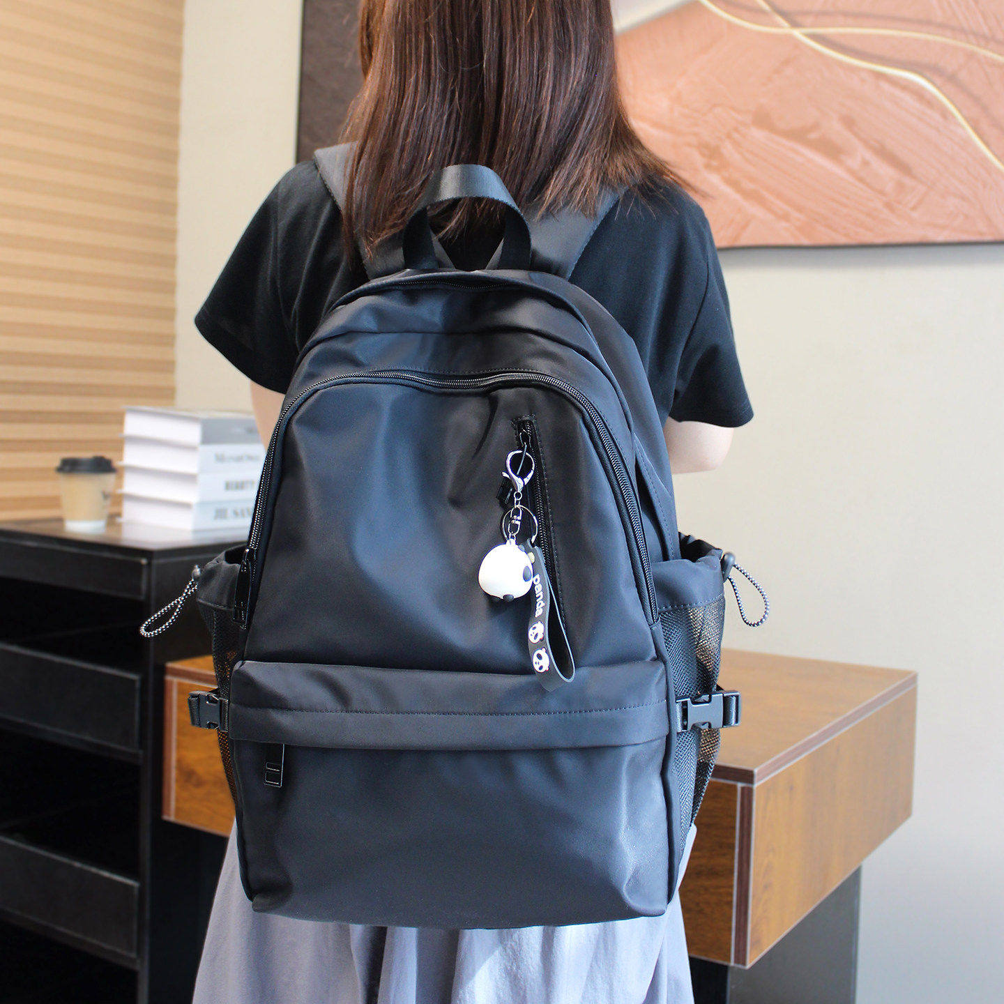 法国ZAMP大容量轻便双肩包女新休闲防水户外出行旅游背包学生电脑