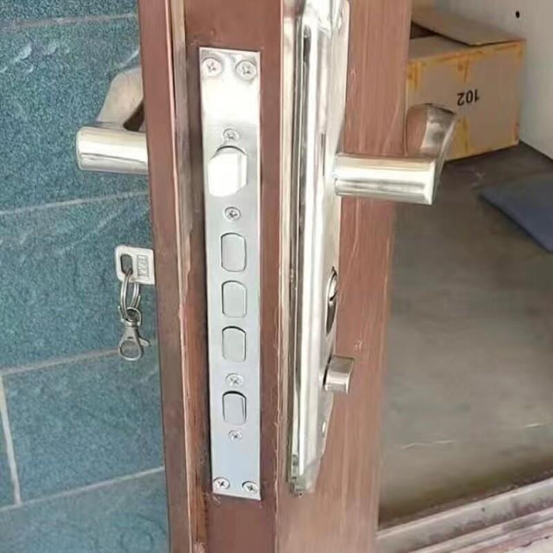 老款式加厚双活防盗门方圆头锁块单活常用换锁防盗门锁体通用型图片