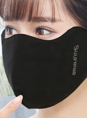 秋冬季口罩女男士加大防风纯棉冬天保暖防寒透气时尚黑色个性潮款