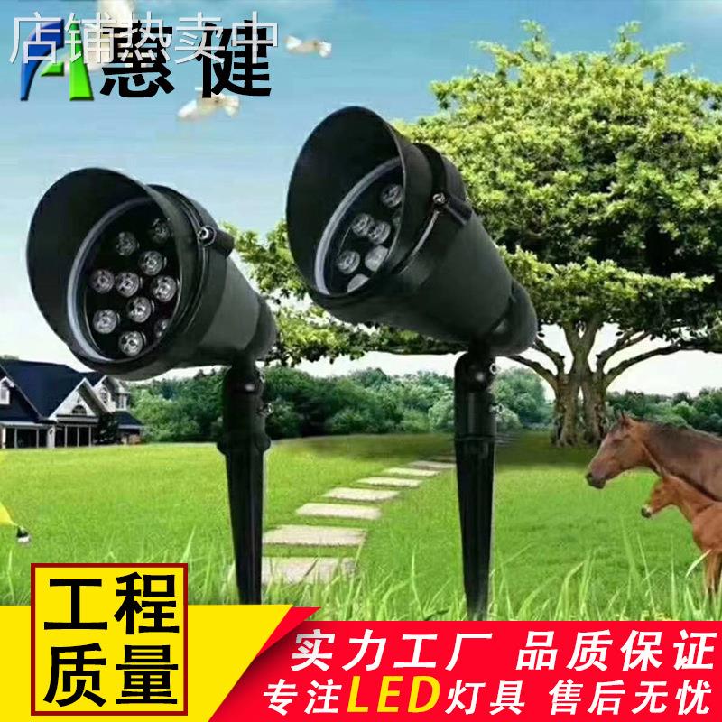 惠健大功率LED插地灯3W5W6W9W12W投光灯户外公园草坪亮化射树灯