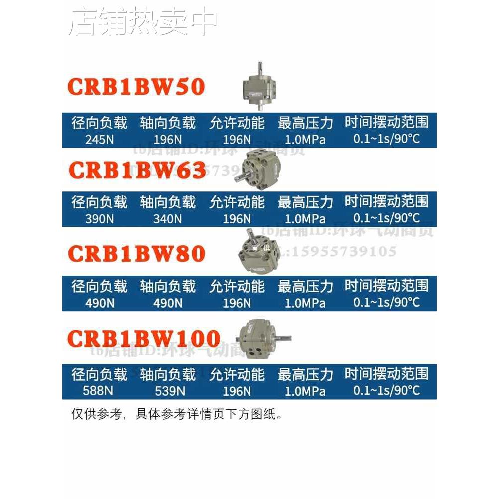 6E3X叶片式CDRB1LW/CRB1BW50/63/80/100D-180° 270S-90度旋转