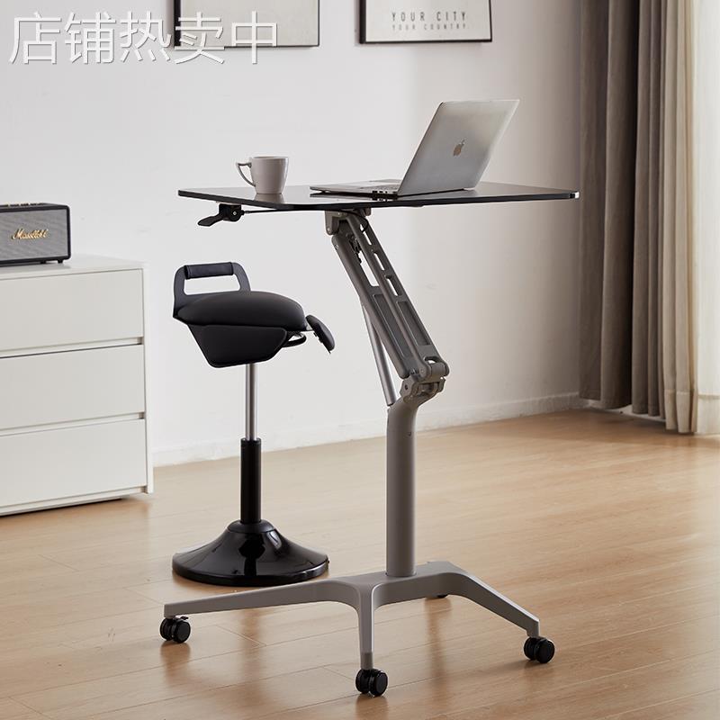 站立式办公气动升降桌自动可移动电脑演讲讲台桌子写字学习书桌子