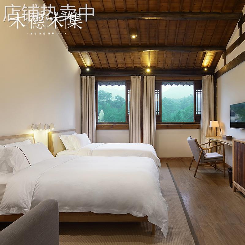 源头工厂高端民宿家具工厂定 制标间全套酒店专用床别墅会所