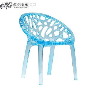 时尚ins凳子网红化妆椅拍照椅便携家用折叠椅亚克力餐椅透明椅子