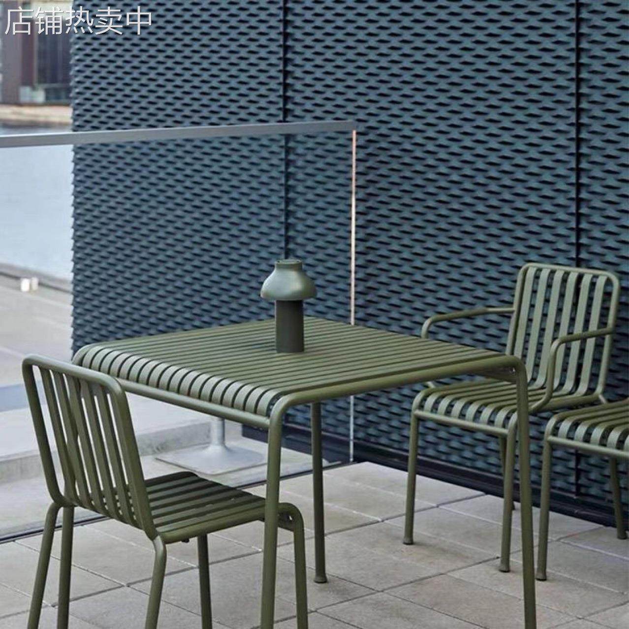 户外阳台休闲区布置别墅庭院花园桌椅铝合金室外咖啡桌子椅子组合