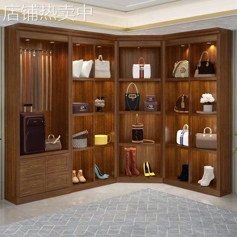 展示柜鞋柜进口化妆品鞋包实木服装店展示架工艺背柜出口落地式