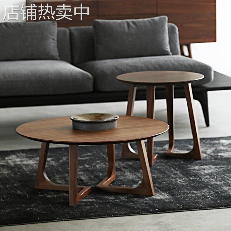 新中式实木茶几套装日式家用小户型客厅矮桌子简约北欧边几组合