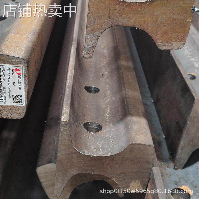 供应轨道钢 QU80钢轨 铁路矿山用铁轨 QU100起重轨 1吨起批