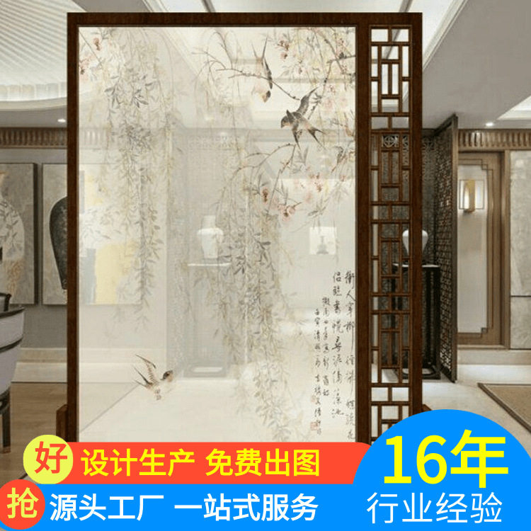 新中式餐厅卡座包间隔断装饰火锅店木艺围栏格栅栏饭店高屏风挡