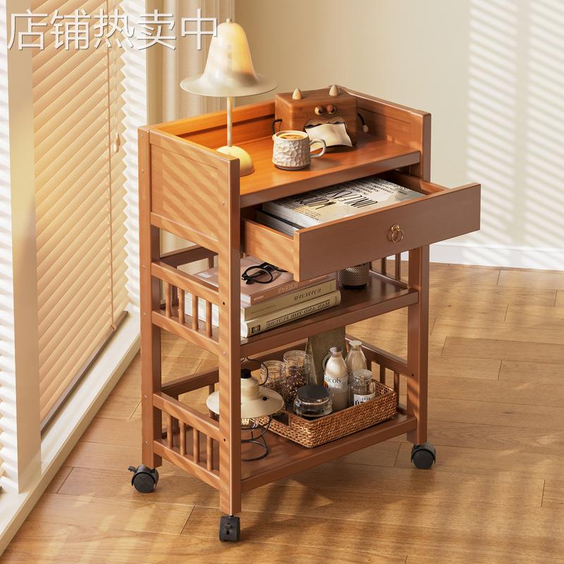 茶几茶室茶水架家用客厅沙发简约小边几多层置物架手办摆件收纳架