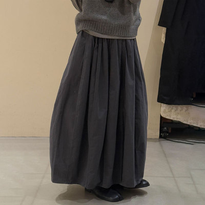 欧货高端灰色大码半身花苞裙