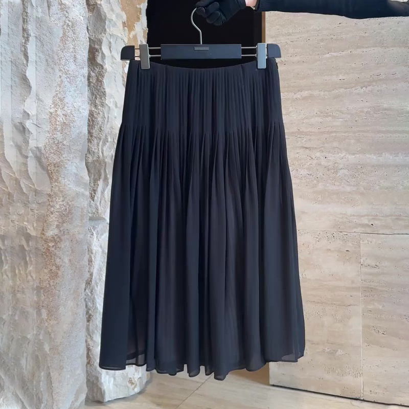 欧货高端定制藏蓝色大码半身裙女